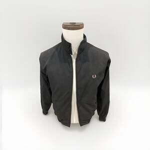 FRED PERRY MENS BLACK JACKET SIZE SMALL MADE IN ENGLAND *READ*